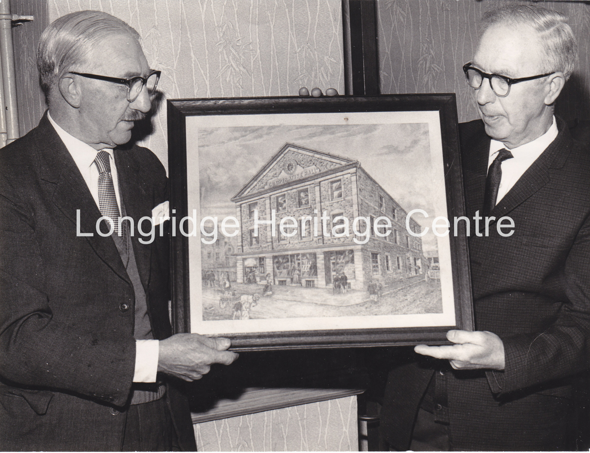 401B - Co-op Central building  - Presentation of framed print of original building  - 1970